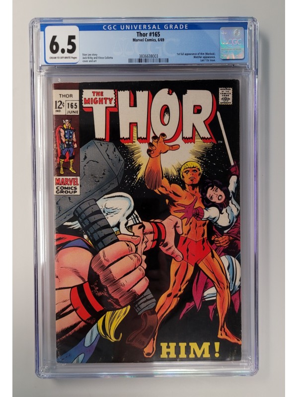 Thor #165 CGC 6.5 - 1st Full Appearance of Him - Adam Warlock - New Case