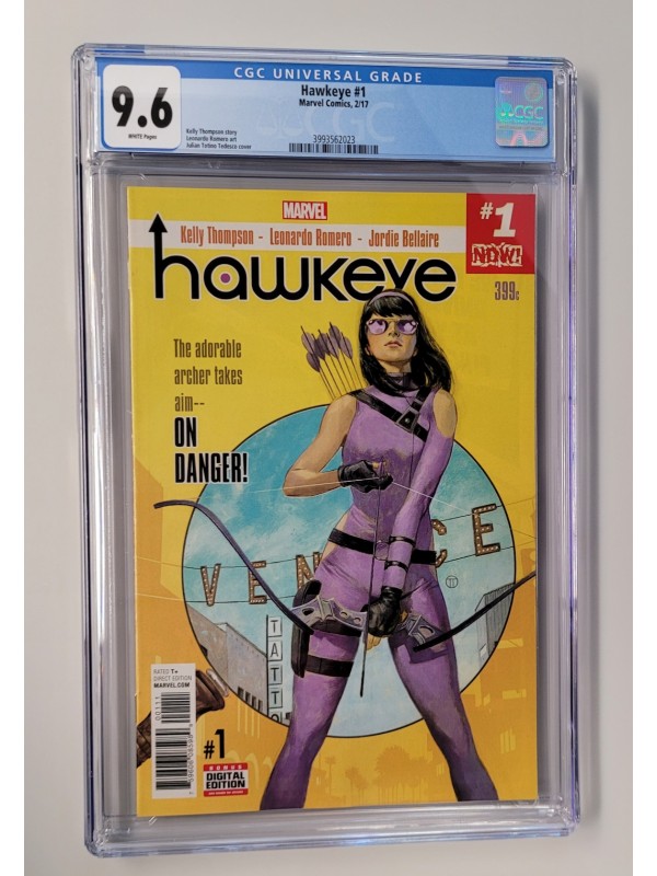 Hawkeye #1 CGC 9.6 - 1st Kate Bishop Solo Series - New case