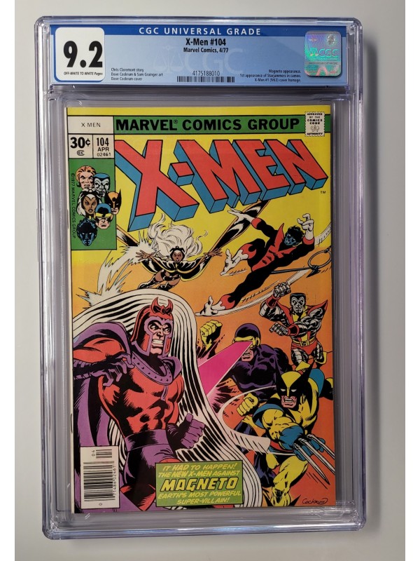 X-Men #104 CGC 9.2 New Slab - 1st Appearance of Starjammers
